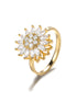 Lunel Jewels™ Crystal Sunflower Spinner Ring